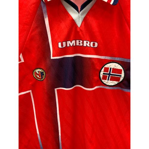 UMBRO (アンブロ) ゲームシャツ ノルウェー代表ホームシャツ ヴィンテージ メンズ SIZE XL レッド×ホワイト