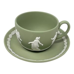 Wedgwood (ウェッジウッド) ティーカップ&ソーサー ジャスパーダンシングアワー グリーン　
