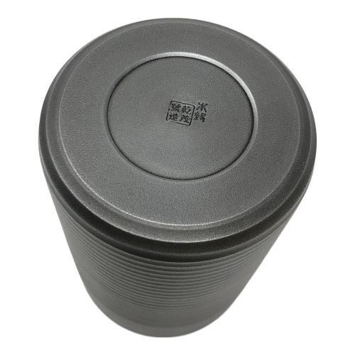 大阪錫器(オオサカスズキ) 茶筒 茶壷 千寿 イブシ・白上 錫製