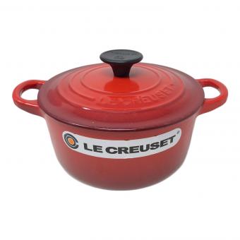 LE CREUSET (ルクルーゼ) ココット・ロンド 両手鍋 16cm チェリーレッド