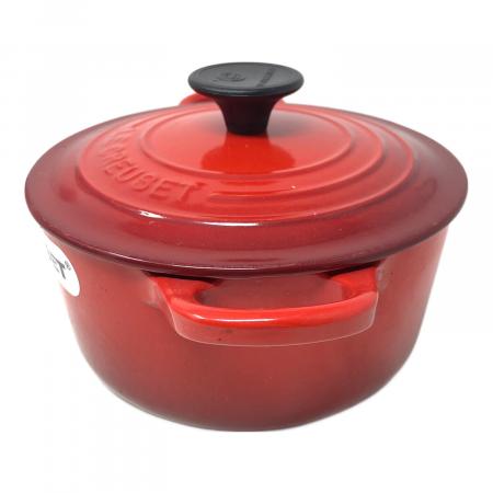 即決 未使用 LE CREUSET ル クルーゼ 16cm ココット チェリーレッド
