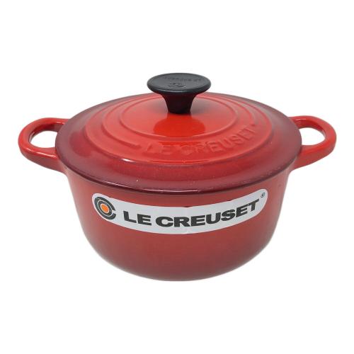 LE CREUSET (ルクルーゼ) ココット・ロンド 両手鍋 16cm チェリーレッド
