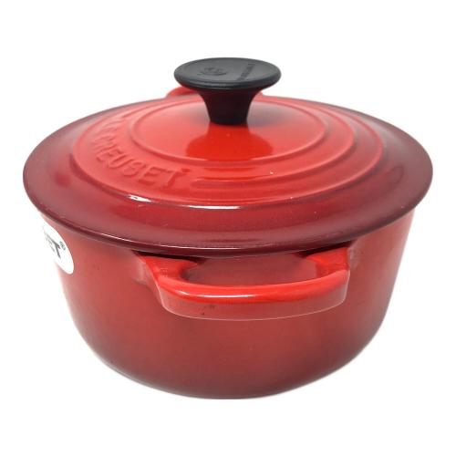 LE CREUSET (ルクルーゼ) ココット・ロンド 両手鍋 16cm チェリーレッド