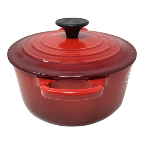 LE CREUSET (ルクルーゼ) ココット・ロンド 両手鍋 16cm チェリーレッド