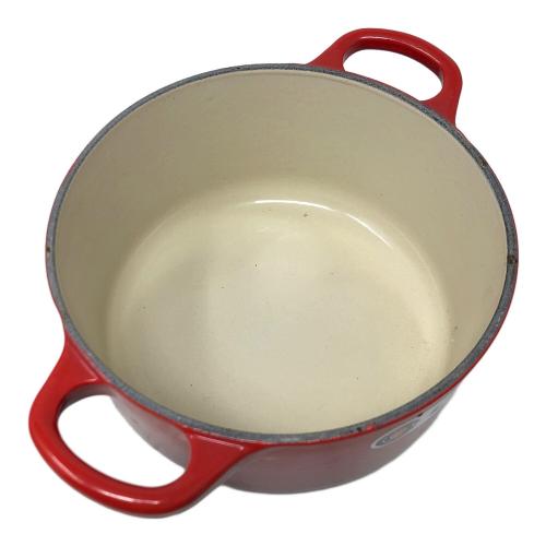 LE CREUSET (ルクルーゼ) ココット・ロンド 両手鍋 16cm チェリーレッド