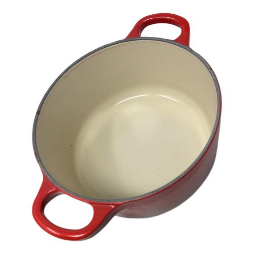 LE CREUSET (ルクルーゼ) ココット・ロンド 両手鍋 16cm チェリーレッド