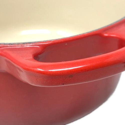 LE CREUSET (ルクルーゼ) ココット・ロンド 両手鍋 16cm チェリーレッド