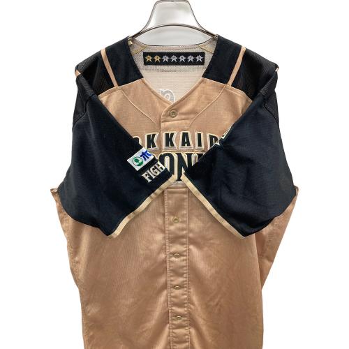 MIZUNO（ミズノ） 北海道日本ハムファイターズ (ホッカイドウニッポンハムファイターズ) 野球ユニフォーム レプリカ 15番 上沢直之 サイン入り メンズ ブラック×ゴールド