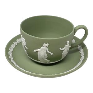 Wedgwood (ウェッジウッド) ティーカップ&ソーサー ジャスパーダンシングアワー グリーン