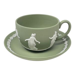Wedgwood (ウェッジウッド) ティーカップ&ソーサー ジャスパーダンシングアワー グリーン