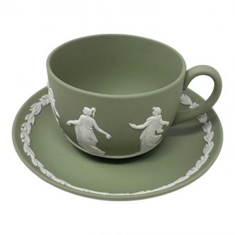 Wedgwood (ウェッジウッド) ティーカップ&ソーサー ジャスパーダンシングアワー グリーン