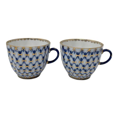 imperial porcelain（インペアル ポーセリン） コバルトネット ティーカップ&ソーサー 2Pセット プレート