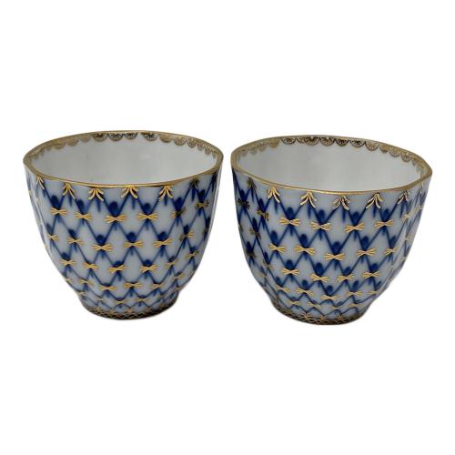 imperial porcelain（インペアル ポーセリン） コバルトネット ティーカップ&ソーサー 2Pセット プレート