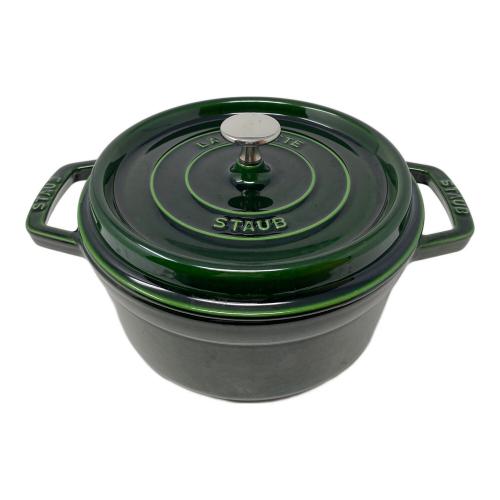 Staub (ストウブ) 鋳物ホーロー鍋 ピコ・ココット 両手鍋 22㎝ グリーン