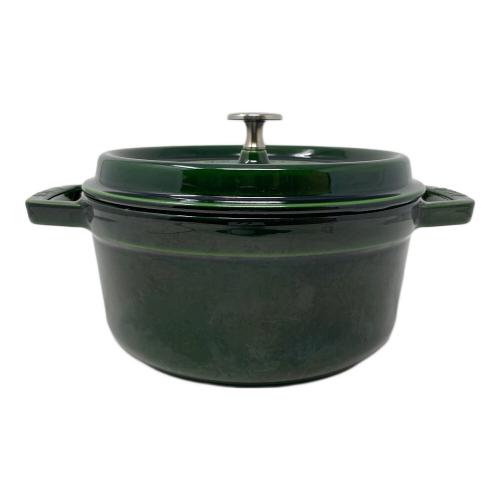 Staub (ストウブ) 鋳物ホーロー鍋 ピコ・ココット 両手鍋 22㎝ グリーン