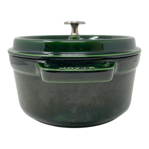 Staub (ストウブ) 鋳物ホーロー鍋 ピコ・ココット 両手鍋 22㎝ グリーン