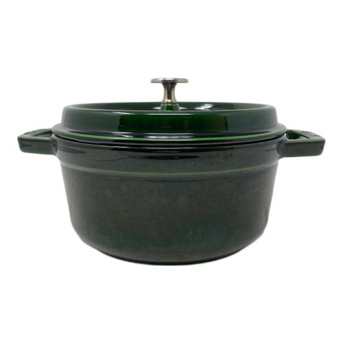 Staub (ストウブ) 鋳物ホーロー鍋 ピコ・ココット 両手鍋 22㎝ グリーン