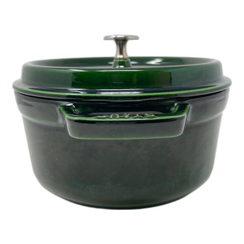 Staub (ストウブ) 鋳物ホーロー鍋 ピコ・ココット 両手鍋 22㎝ グリーン