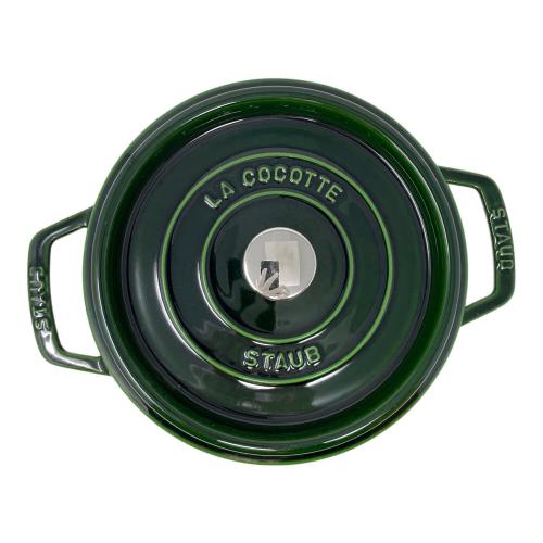 Staub (ストウブ) 鋳物ホーロー鍋 ピコ・ココット 両手鍋 22㎝ グリーン