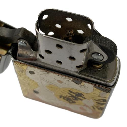 ZIPPO (ジッポ) オイルライター 2023年7月製 電鋳板 招き猫
