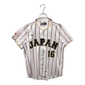 MIZUNO (ミズノ) ベースボールシャツ 395081125 WBC レプリカユニフォーム 大谷翔平 16番 2023 刺繍 メンズ SIZE S ホワイト