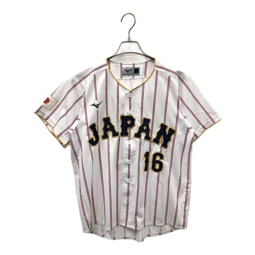 MIZUNO (ミズノ) ベースボールシャツ 395081125 WBC レプリカユニフォーム 大谷翔平 16番 2023 刺繍 メンズ SIZE S ホワイト