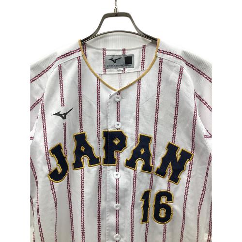 MIZUNO (ミズノ) ベースボールシャツ 395081125 WBC レプリカユニフォーム 大谷翔平 16番 2023 刺繍 メンズ SIZE S ホワイト