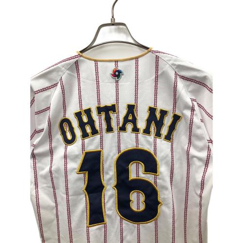 MIZUNO (ミズノ) ベースボールシャツ 395081125 WBC レプリカユニフォーム 大谷翔平 16番 2023 刺繍 メンズ SIZE S ホワイト
