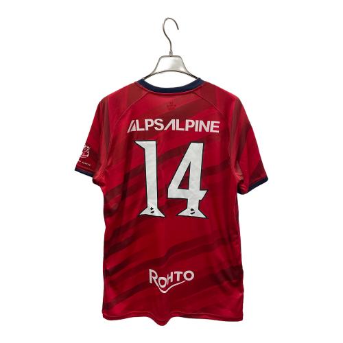 UNDER ARMOUR (アンダーアーマー) サッカーユニフォーム 背番号14 SIZE XL レッド