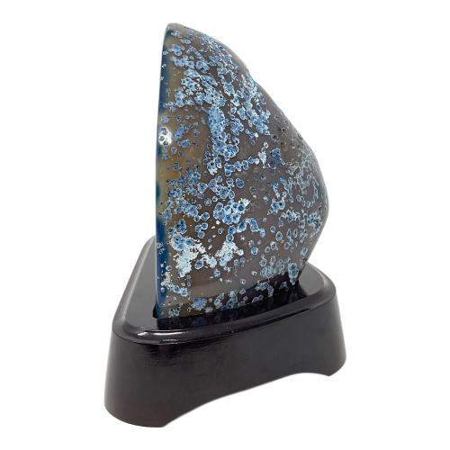 wood stone (ウッドストーン) 天然石 ブルーメノウ アゲート 台座セット