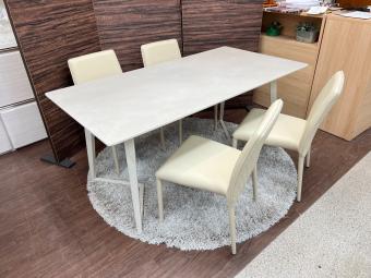 HIKARI（ヒカリ）ダイニング5点セット グレイス　165DT ホワイト
