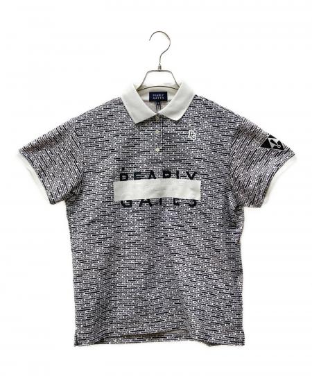 PEARLY GATES (パーリーゲイツ) カノコ半袖ポロシャツ ＜アンチロゴ柄