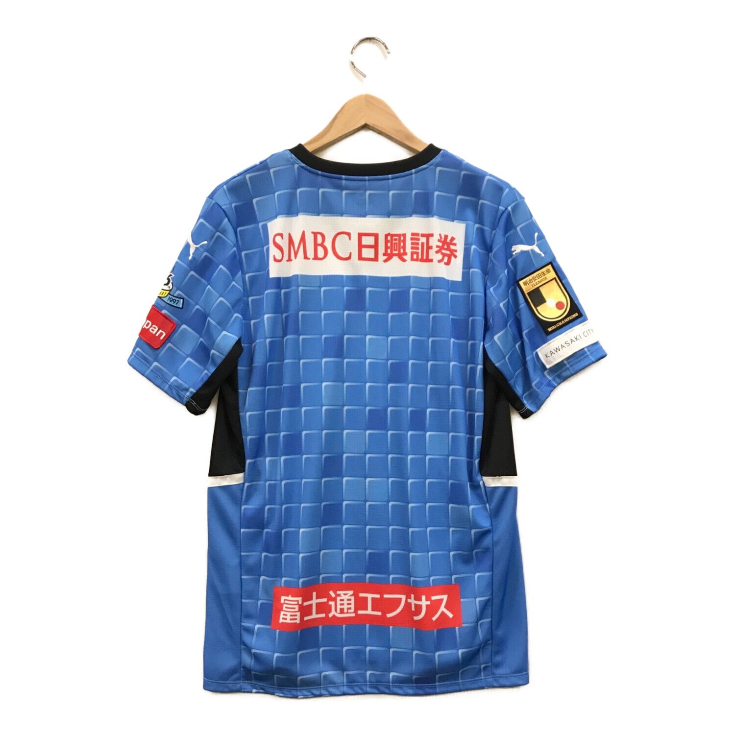 PUMA (プーマ) ゲームシャツ メンズ SIZE L ブルー + 川崎フロンターレ 
