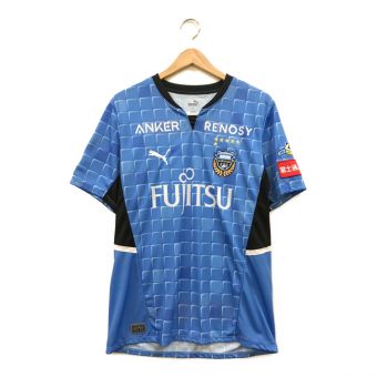 PUMA (プーマ) ゲームシャツ メンズ SIZE L ブルー + 川崎フロンターレ 26th ANNIVERSARY