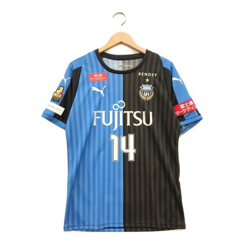 PUMA (プーマ) ゲームシャツ メンズ SIZE M ブルー×ブラック + 川崎フロンターレ 中村 憲剛 920899