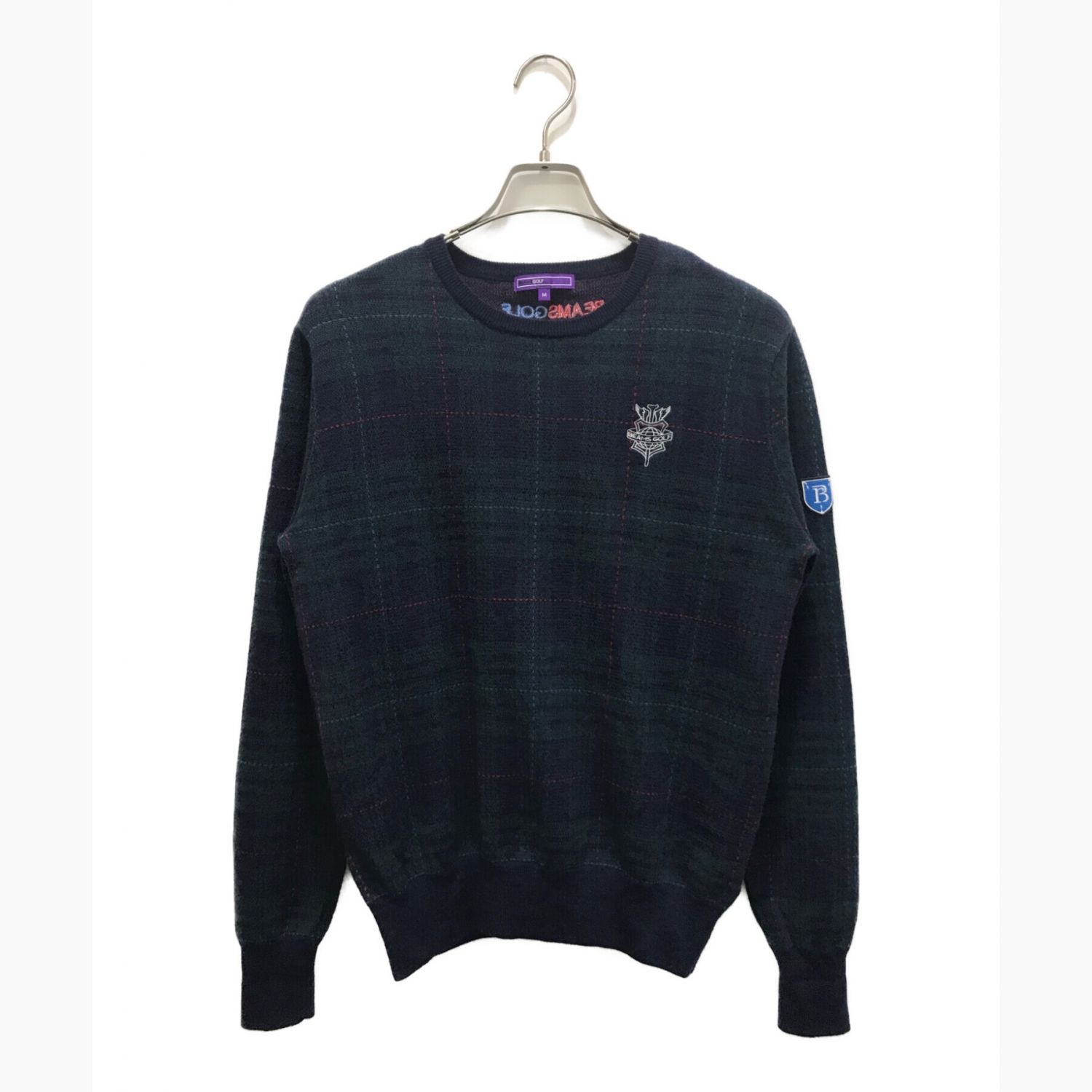 BEAMS GOLF ラムウール レタード ニット