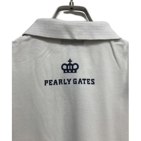 PEARLY GATES (パーリーゲイツ) ワッペンポロシャツ メンズ SIZE 5 ホワイト ＊