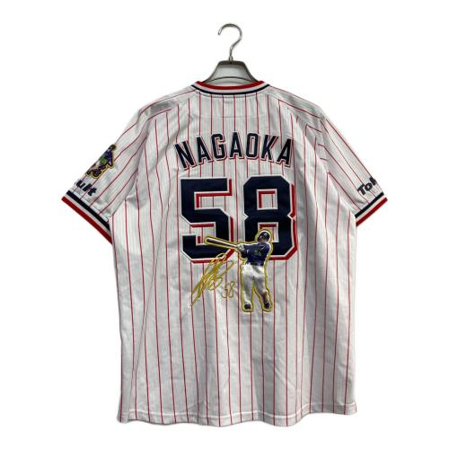 東京ヤクルトスワローズ (トウキョウヤクルトスワローズ) 野球ユニフォーム JM08-YS-9003-WH 長岡秀樹 初ホームラン記念ユニフォーム レプリカ メンズ SIZE L ホワイト×レッド
