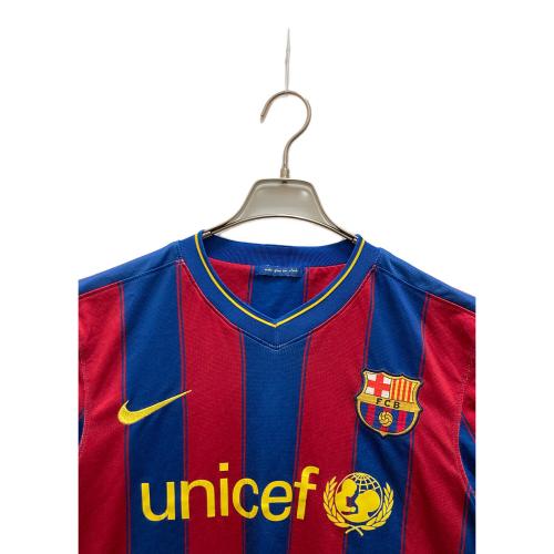 ホームレプリカゲームシャツ ＃ 09-10 FC BARCELONA メンズ SIZE M ブルー
