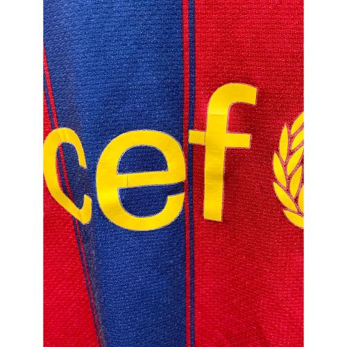 ホームレプリカゲームシャツ ＃ 09-10 FC BARCELONA メンズ SIZE M ブルー