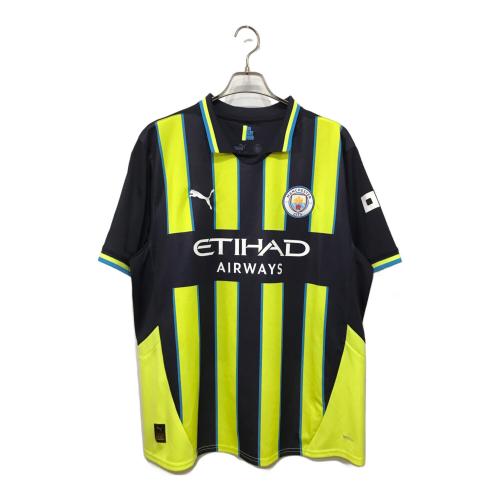 PUMA (プーマ) 24-25 マンチェスター・シティ AWAY ユニフォームゲームシャツ メンズ SIZE XL ブラック×イエロー ★ ハーランド 775086-02