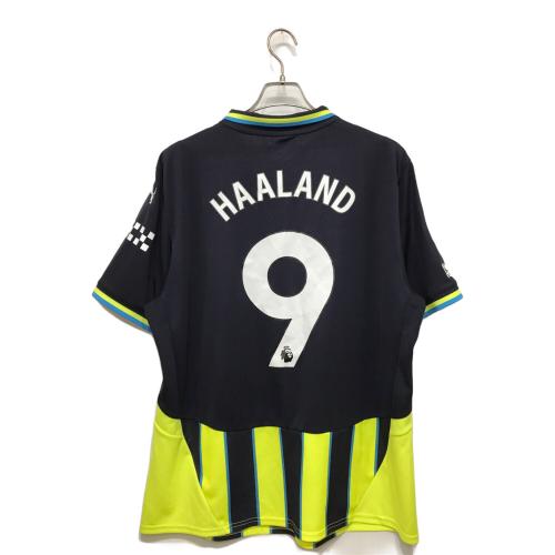 PUMA (プーマ) 24-25 マンチェスター・シティ AWAY ユニフォームゲームシャツ メンズ SIZE XL ブラック×イエロー ★ ハーランド 775086-02