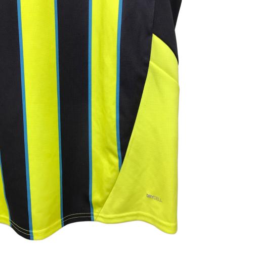 PUMA (プーマ) 24-25 マンチェスター・シティ AWAY ユニフォームゲームシャツ メンズ SIZE XL ブラック×イエロー ★ ハーランド 775086-02