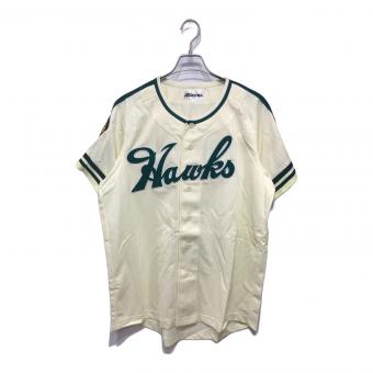 MIZUNO (ミズノ) ソフトバンクホークス ベースボールシャツ メンズ SIZE L イエロー 南海ホークス復刻 75周年記念ユニ