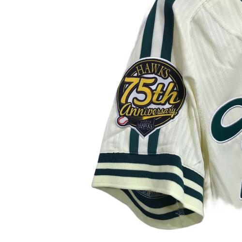 MIZUNO (ミズノ) ソフトバンクホークス ベースボールシャツ メンズ SIZE L イエロー 南海ホークス復刻 75周年記念ユニ