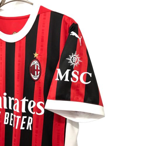 PUMA (プーマ) ACミラン 7番 FWアルバロ・モラタ ユニフォーム メンズ SIZE L レッド×ブラック 24-25シーズン