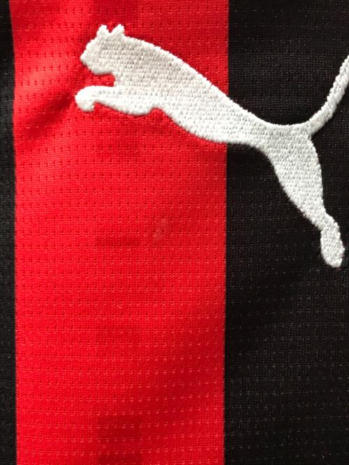 PUMA (プーマ) ACミラン 7番 FWアルバロ・モラタ ユニフォーム メンズ SIZE L レッド×ブラック 24-25シーズン