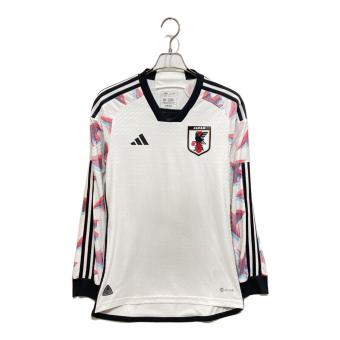 サッカー日本代表 オーセンティック ユニフォーム 長袖 adidas HC6304 2022年アウェイモデル ゲームシャツ 長袖 メンズ SIZE M レッド×ホワイト