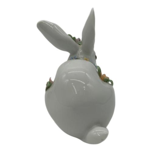LLADRO (リヤドロ) 花飾りの白うさぎ フィギュア