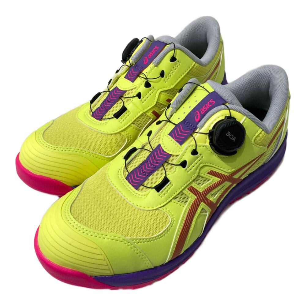 洗濯済み　ほぼ新品　asics BOA 安全靴 イエロー/パープル　27cm asics (アシックス) Winjob 安全靴 1273A132 Winjob CP219 Boa LC